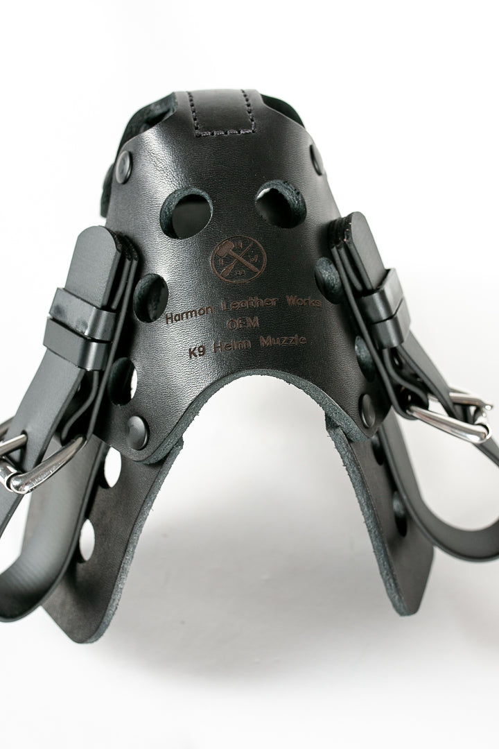 K9 Helm CS-1 OEM Leather Agitation Muzzle